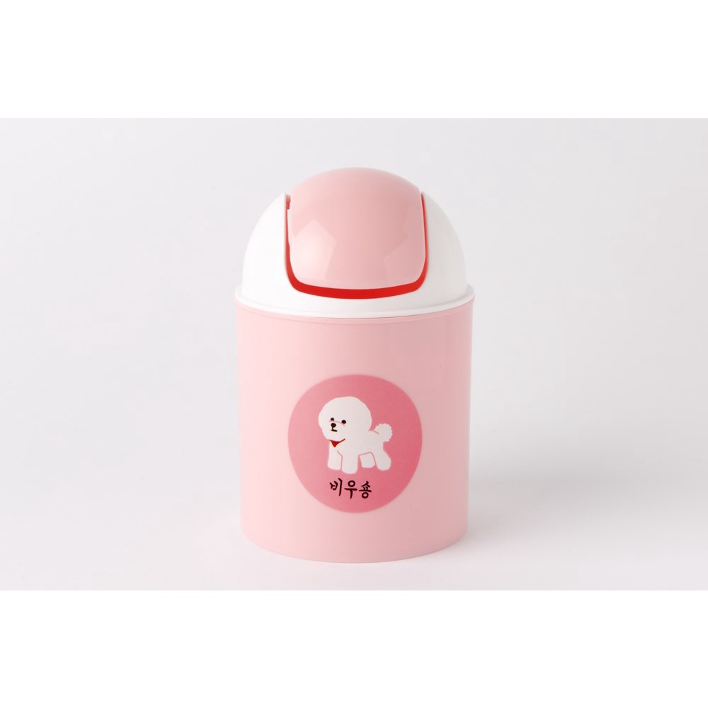 Thùng Rác Mini ARTBOX Hàn Quốc Hình Cún Trắng Xinh Xắn Màu Hồng