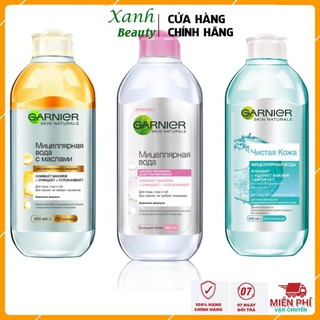 Tẩy trang Ganier Micellar Water - Nước tẩy trang cho da dầu mụn, da khô, da nhạy cảm - 400ml