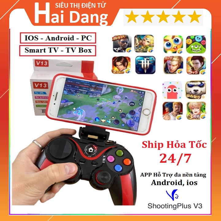 Tay Chơi Game, Không Dây Bluetooth V13 - Dùng Cho Smartphone / iPhone / IOS / Android / PS3 / PC / TV Box