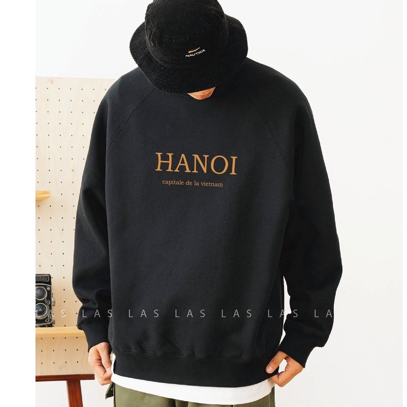 Áo Sweater Áo Nỉ Dài Tay HANOI Oversize By LAS