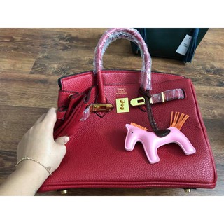 [Giá mùa covi]Túi xách tay đỏ kèm ngựa