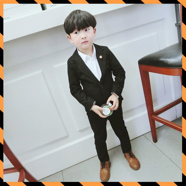 Vest bé trai màu đen T511