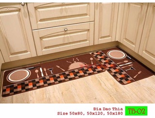 Sét 2 Thảm trải bếp 3d chống trượt ( ib chọn mẫu)