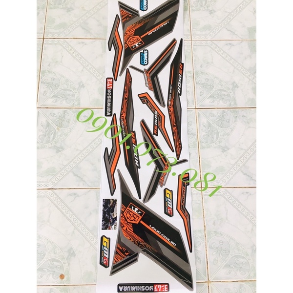 Tem rs150 xe winner v2 màu xám đen
