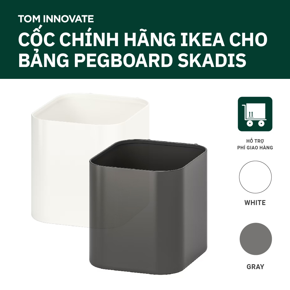 Cốc hộp đựng phụ kiện bảng cài pegboard Skadis IKEA