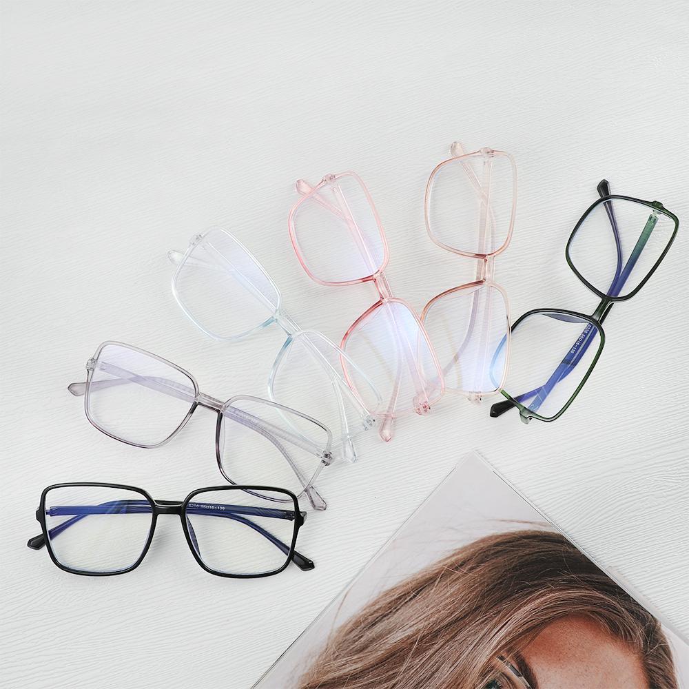 Kính Mát Gọng Nhựa Siêu Nhẹ Chống Ánh Sáng Xanh Phong Cách Vintage Thời Trang Cho Nam Nữ