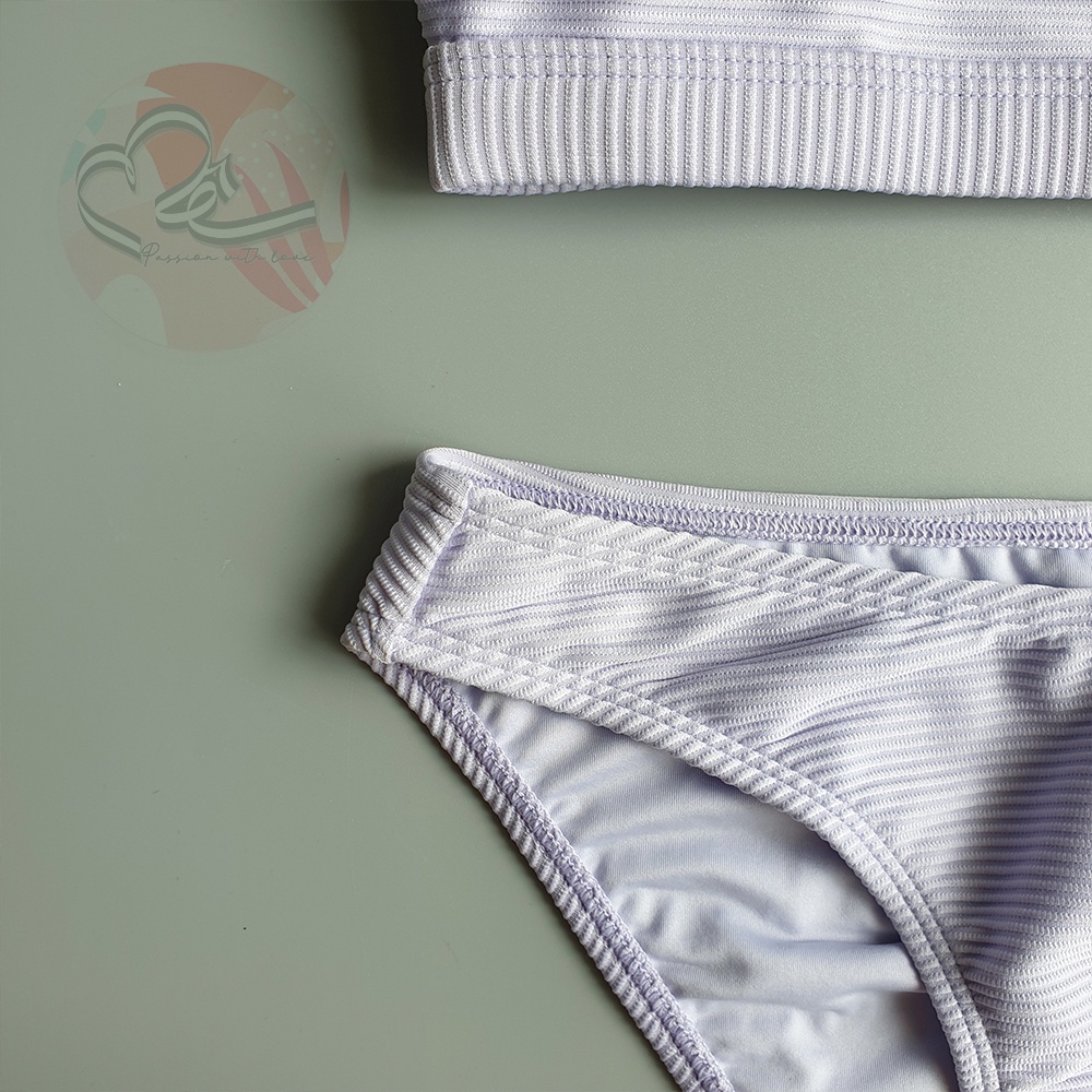 Bộ bơi hai mảnh hai dây dệt sợi tăm trơn Aero xuất khẩu Mỹ