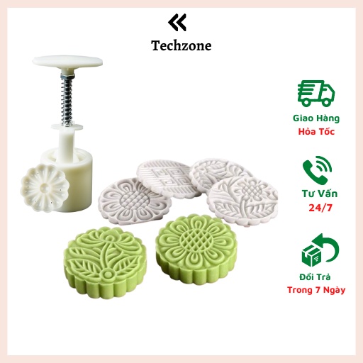 Bộ khuôn Làm Bánh Trung Thu 4 Mặt 150g-180g