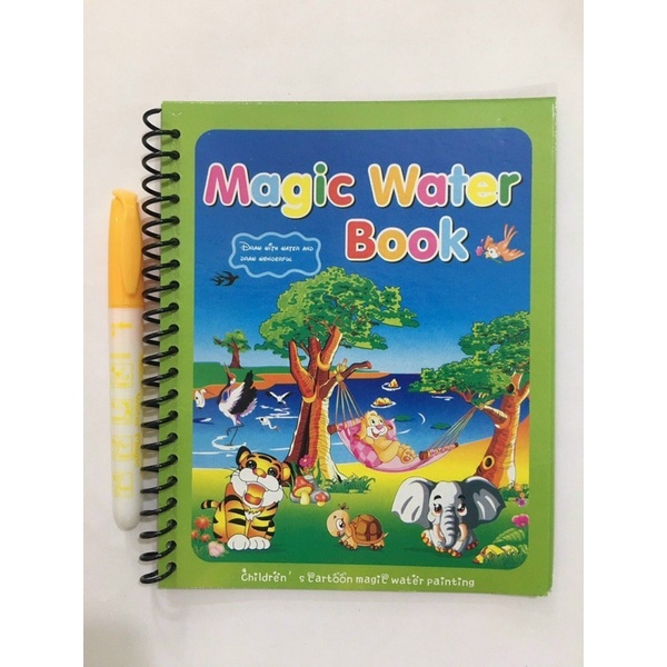 0Tranh tô màu nước thần kỳ MAGIC WATER BOOK - Tập vở tô màu nước cho bé - Đồ chơi giáo dục