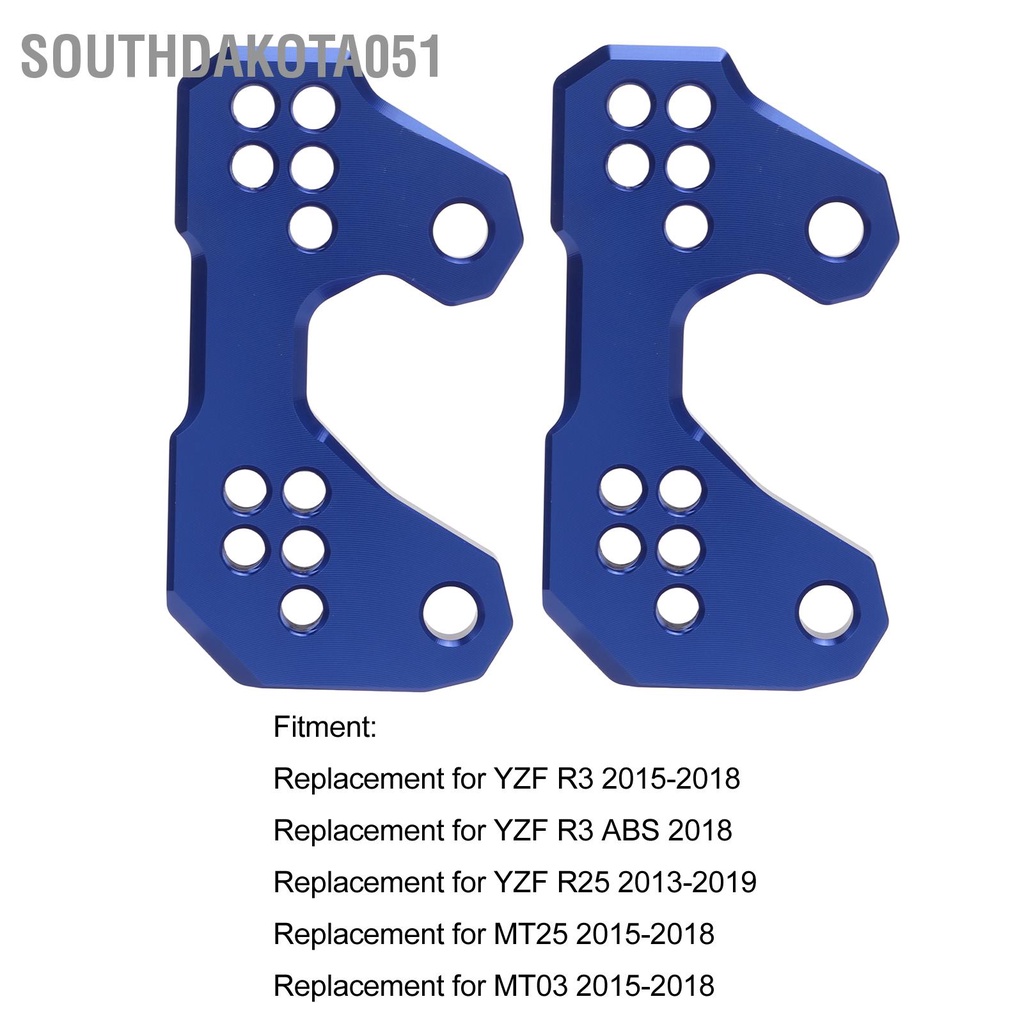 [Hàng Sẵn] Bộ 2 Giá nâng cao Bàn Đạp Để Chân Bằng Hợp Kim Nhôm CNC Cho Xe máy Yamaha YZF R3 MT25 MT03【Southdakota051】