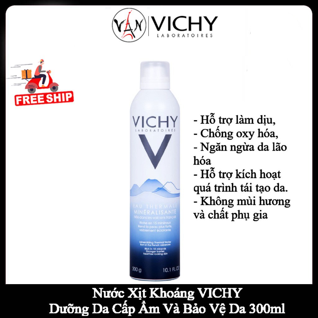 Nước xịt khoáng Vichy dưỡng da cấp ẩm và bảo vệ da mineralizing thermal water 300ml