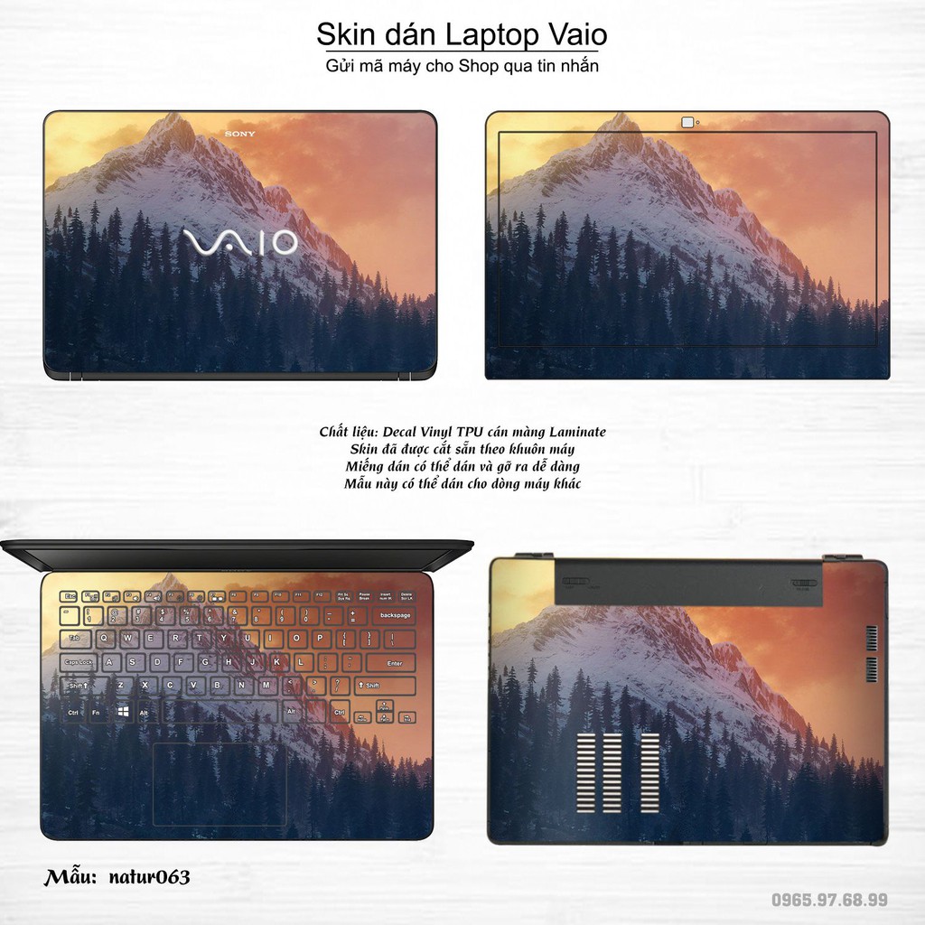 Skin dán Laptop Sony Vaio in hình thiên nhiên _nhiều mẫu 2 (inbox mã máy cho Shop)