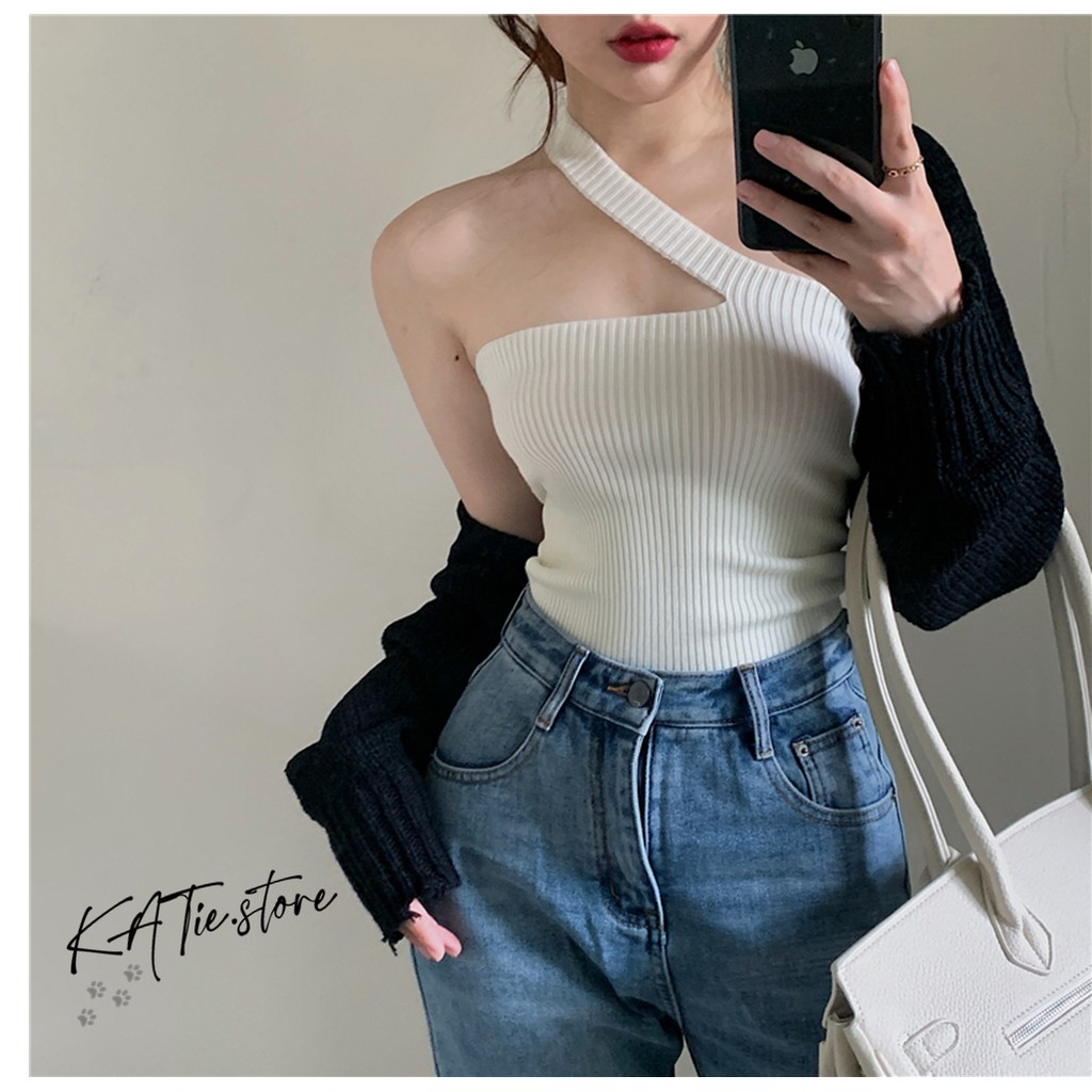 [[ HÀNG CÓ SẴN ]] Áo CROPTOP dáng Quây một quai chéo hot trend Hàn Quốc