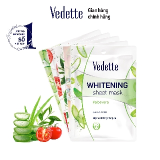 Combo 15 Mặt Nạ Giấy Vedette Dưỡng Trắng Cho Làn Da Trắng Khoẻ Tự Nhiên 22ml x 15