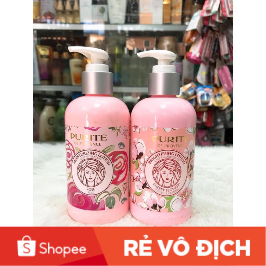 (250ml) Sữa Dưỡng Thể PURITE PROVENCE Chiết Xuất Hoa Anh Đào Và Hoa Hồng