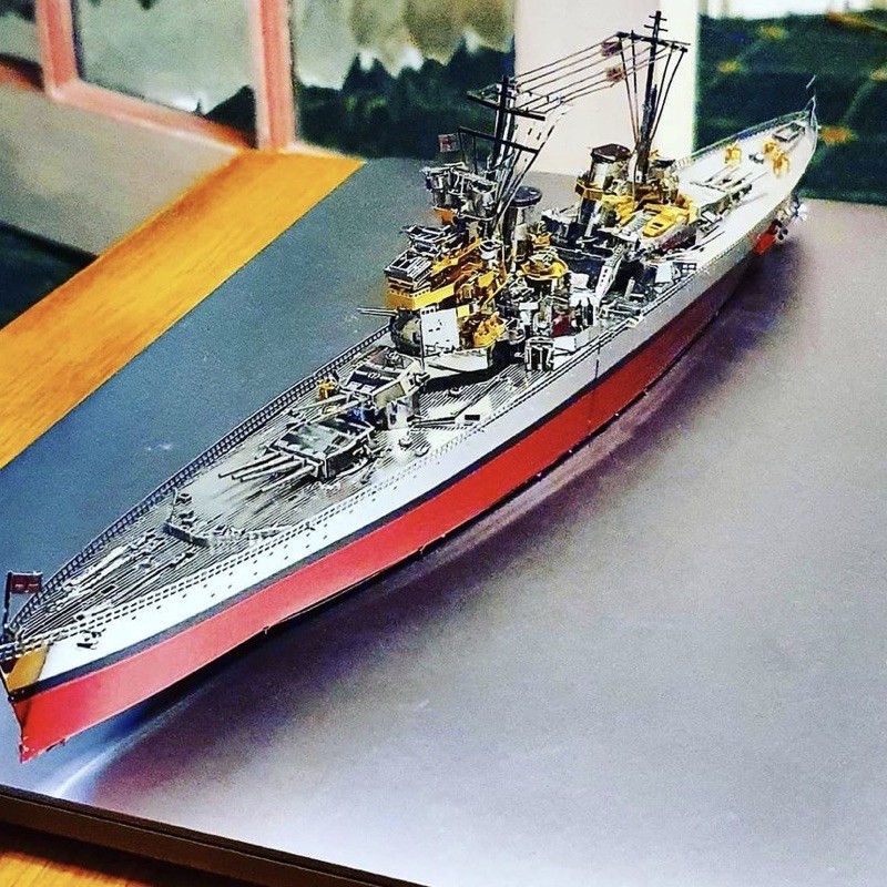 Mô hình 3D kim loại lắp ráp Piececool Thiết giáp hạm HMS Prince Of Wales [Chưa lắp]