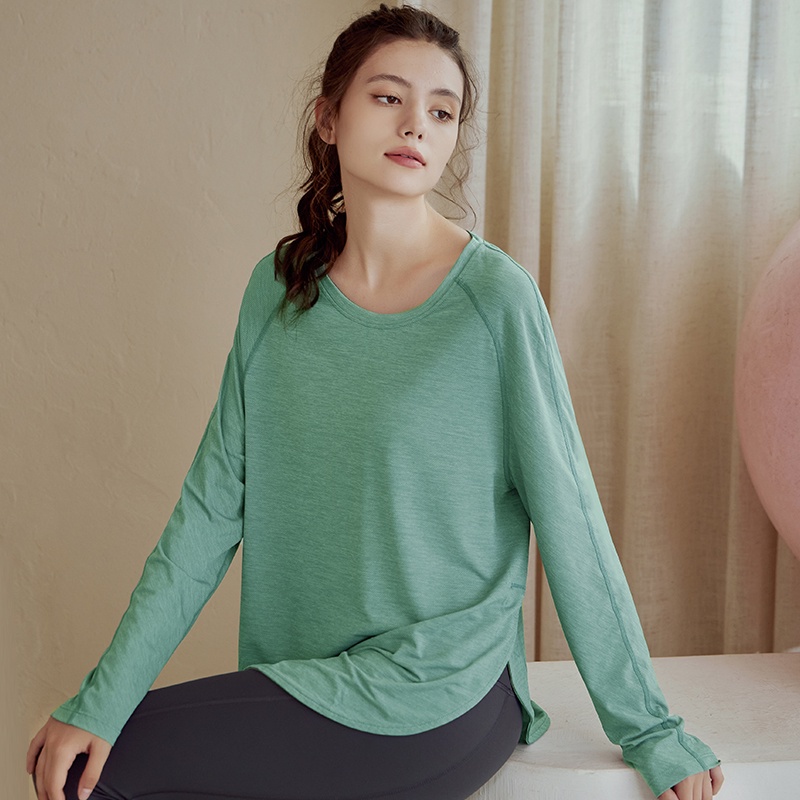 Áo tập yoga/ thể hình ANRAN dài tay dáng rộng thời trang dành cho nữ