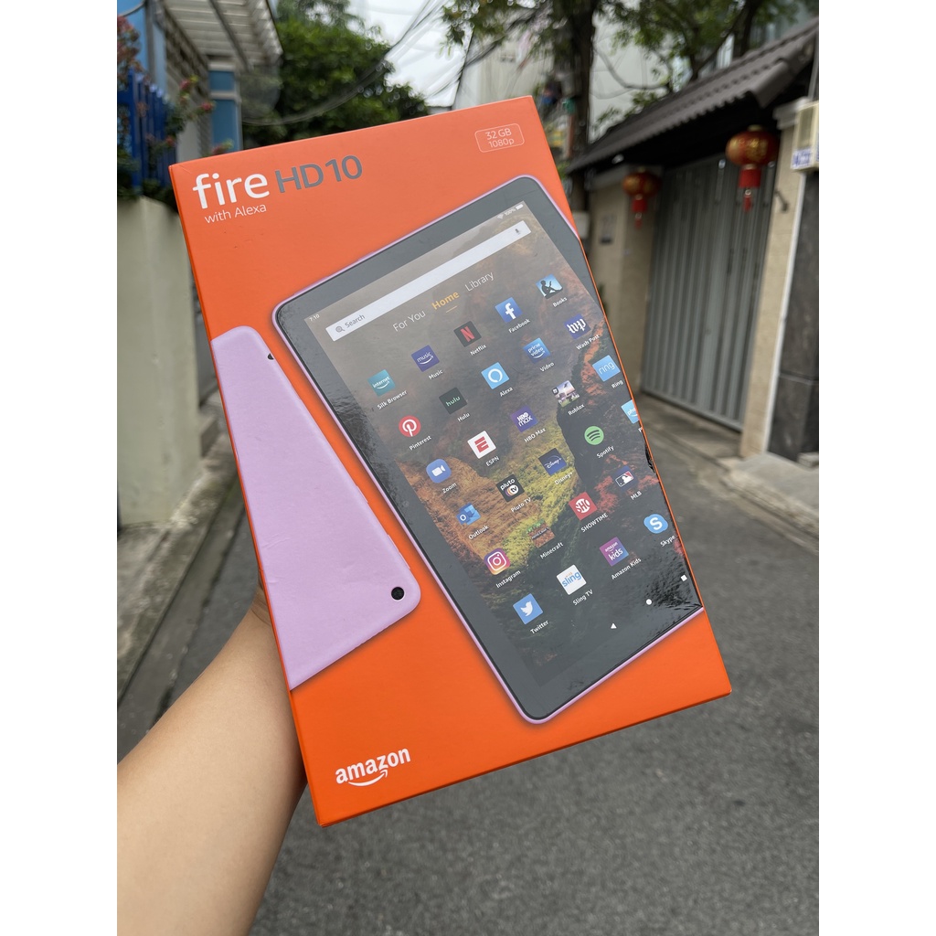 MÁY TÍNH BẢNG KINDLE FIRE HD 10 đời mới nhất 2021 [Tặng kèm túi chống sốc]