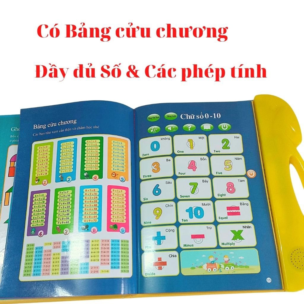 Đồ Chơi Giáo Dục Thông Minh Sách Song Ngữ Điện Tử Anh Việt Biết Nói Cho Bé Tặng Bút,Tặng Bảng Xóa - Shop Mẹ Mốc ,SĐTBX
