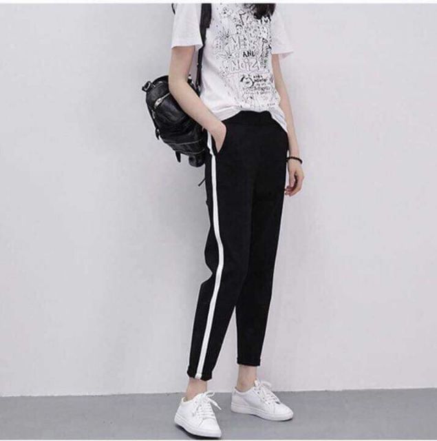 Quần baggy viền trắng hàng L1