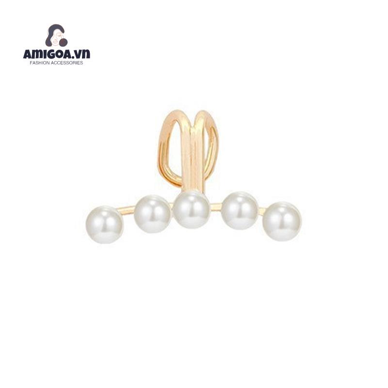 ✨✨Khuyên Tai Dạng Kẹp Chữ U Đính Ngọc Trai Cao Cấp Không Cần Xỏ Lỗ Cho Nữ