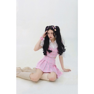 💓 SET CHÂN VÁY + ÁO GILE CARO HỒNG