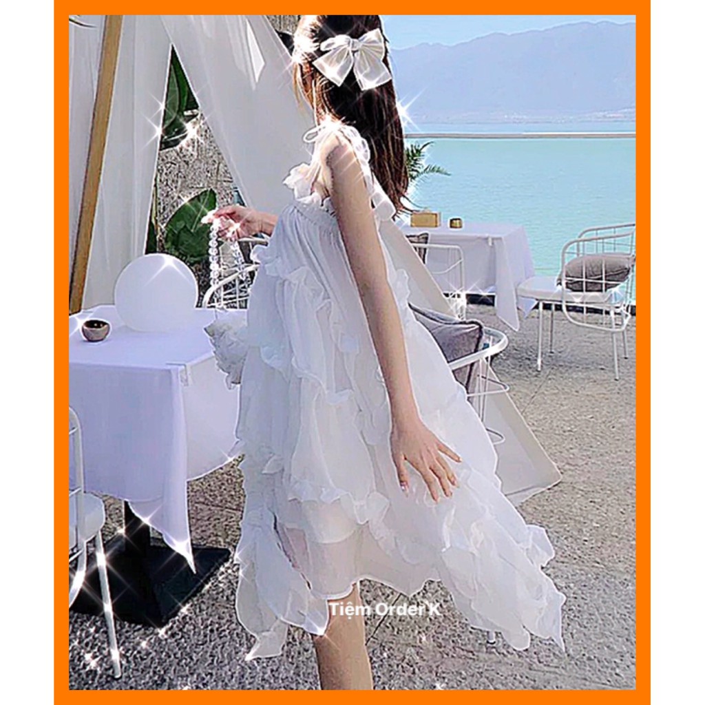 ♥️Đầm,Váy Tiểu Thư Xoè Bồng(ảnh thật)Fzsize Dưới 70kg Babydoll,Loli chụp ảnh đi biển maxi