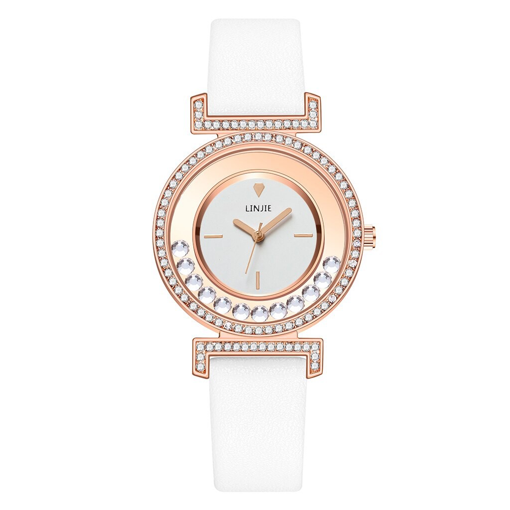 Đồng Hồ Nữ Dây Da Mặt Chuyển Động Quartz Thời Trang