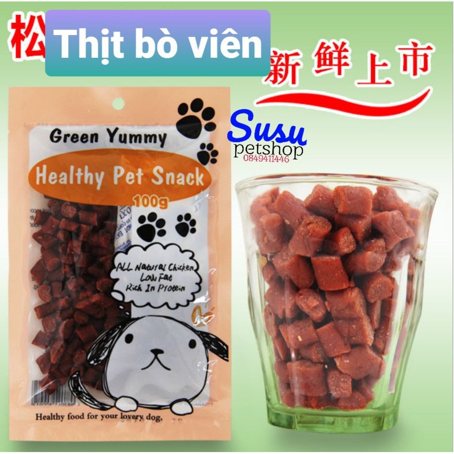 Bánh thưởng cho chó GREEN YUMMY 100gr (đủ hương vị)