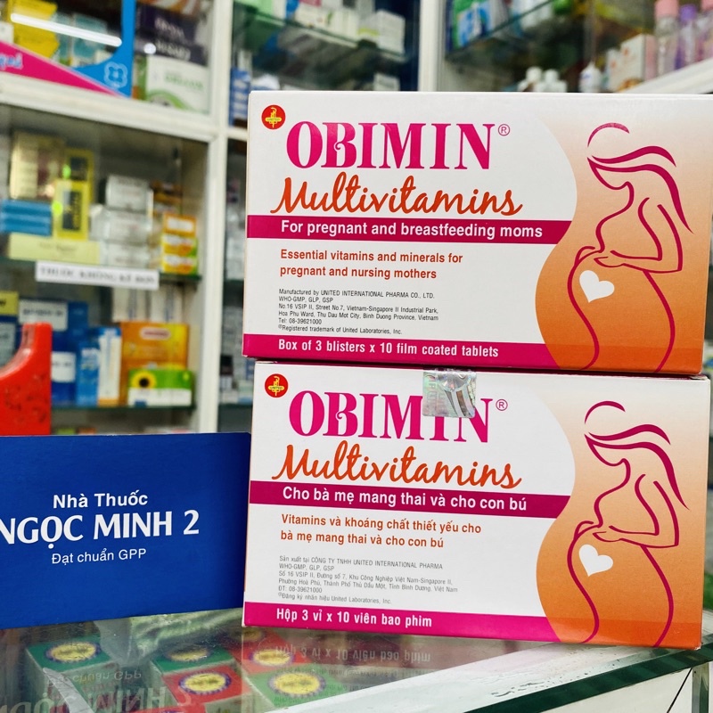 ✅ [Chính Hãng] OBIMIN MULTIVITAMINS -VITAMIN KHOÁNG CHẤT CHO MẸ BẦU VÀ CHO con bú ( hộp 30 viên)