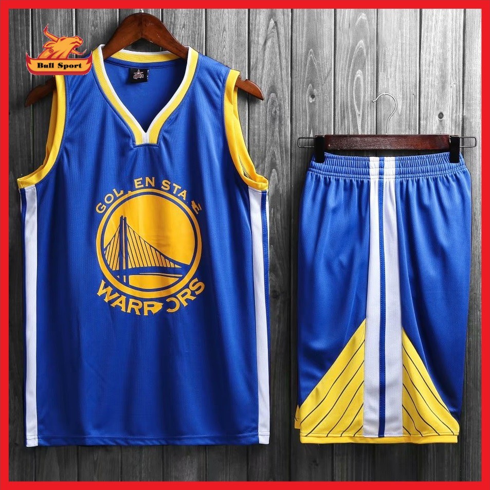 Áo bóng rổ golden state warriors, bộ quần áo bóng rổ nam nữ GDS Zata - ABRGDS01