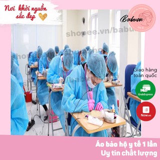 Áo bảo hộ y tế dùng 1 lần, dùng trong y tế, spa, phun xăm thẩm mỹ, đảm bảo độ tiệt trùng cao