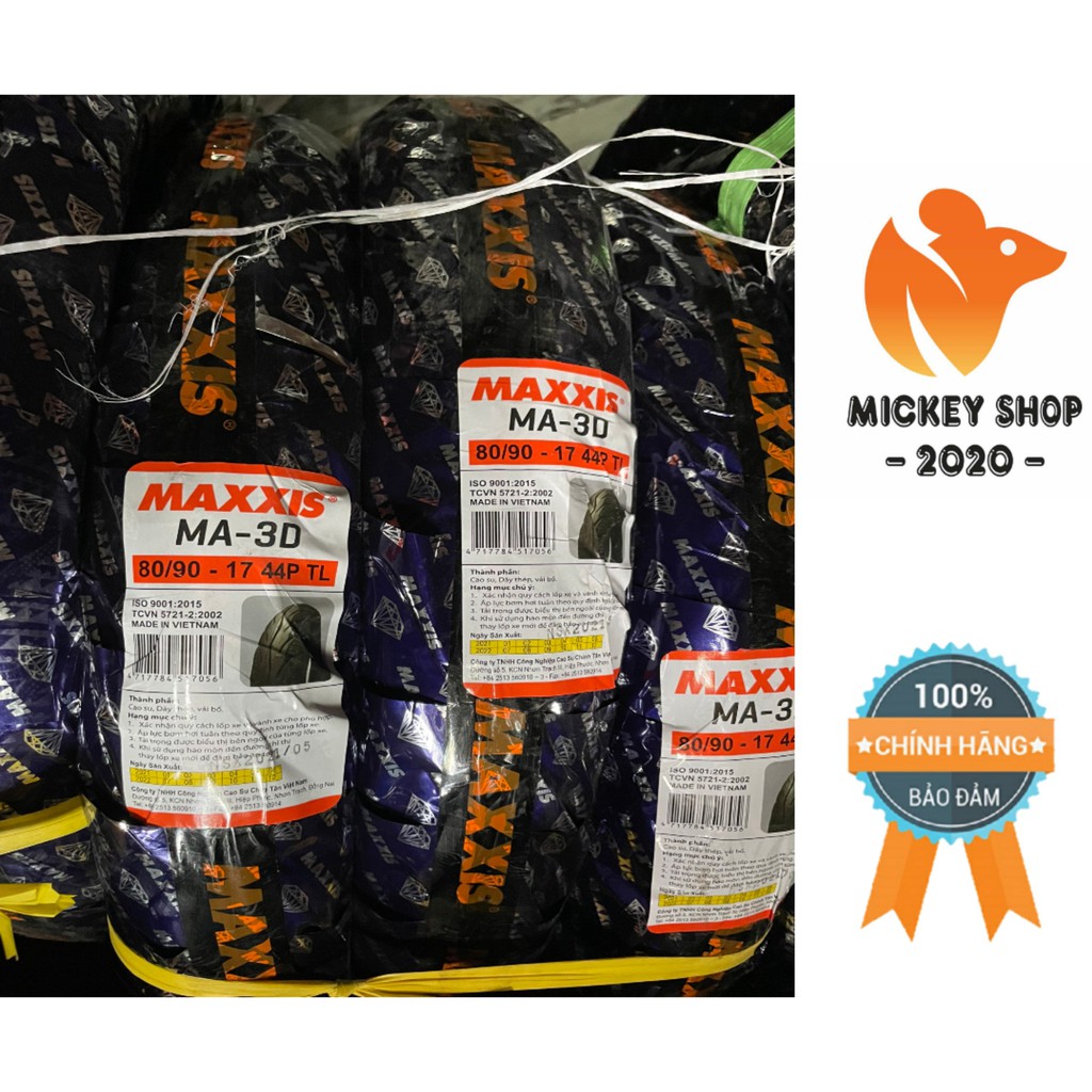 [ CHÍNH HÃNG ] Vỏ Lốp Maxxis Diamond MA-3D 70-90/90-17 TL I 100-120/70-17 TL Cho Future, Raider, Exicter, Winner,