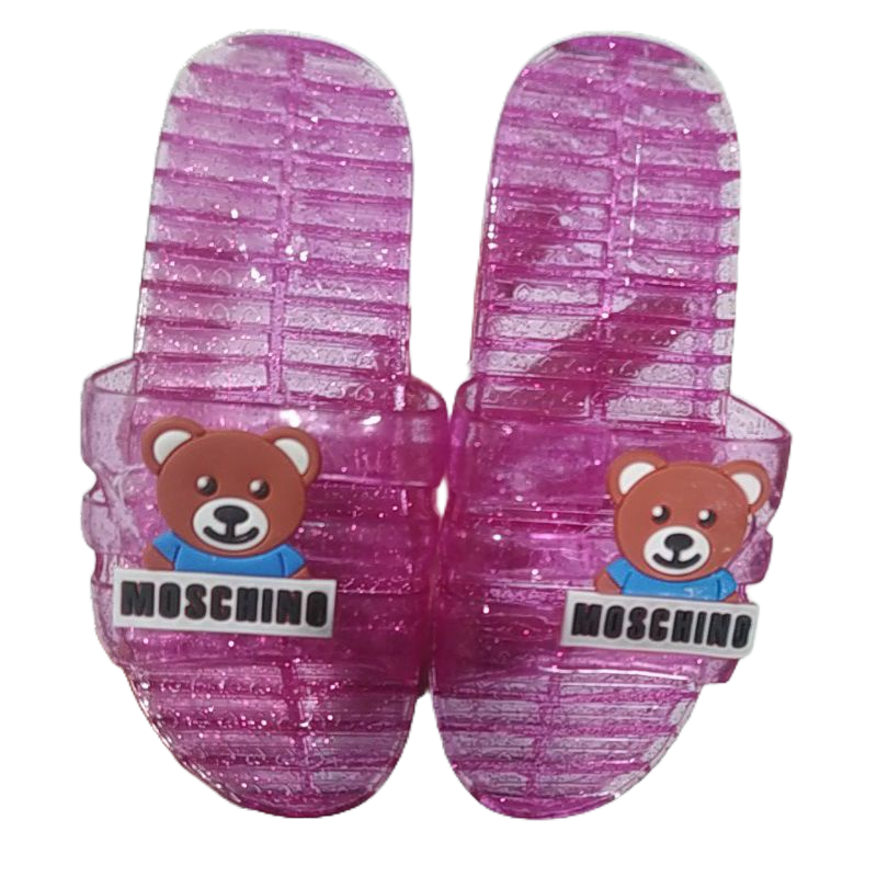 Dép nhựa trong ánh kim tuyến cho bé yêu