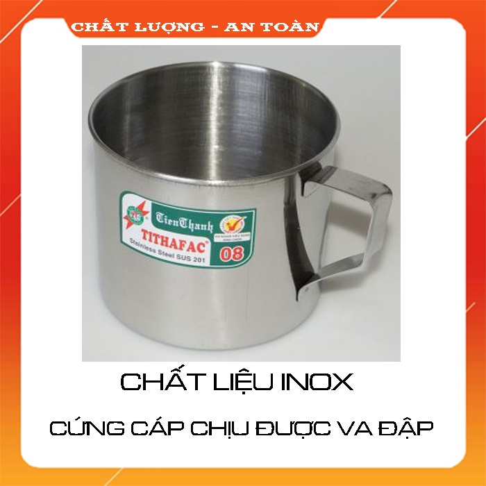 ⭕Giadụngchínhhãng⭕ Ca Inox , Cốc Inox siêu bền sáng bóng sang trọng tiện lợi an toàn không gỉ Tithafac