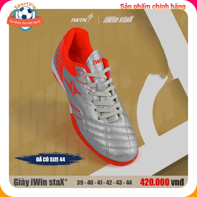 Giày IWIN STAX 204 TF đế cao su 2 lớp chính hãng – giày đá bóng sân cỏ nhân tạo nhẹ đẹp