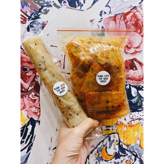Bánh tráng cuộn tép hành