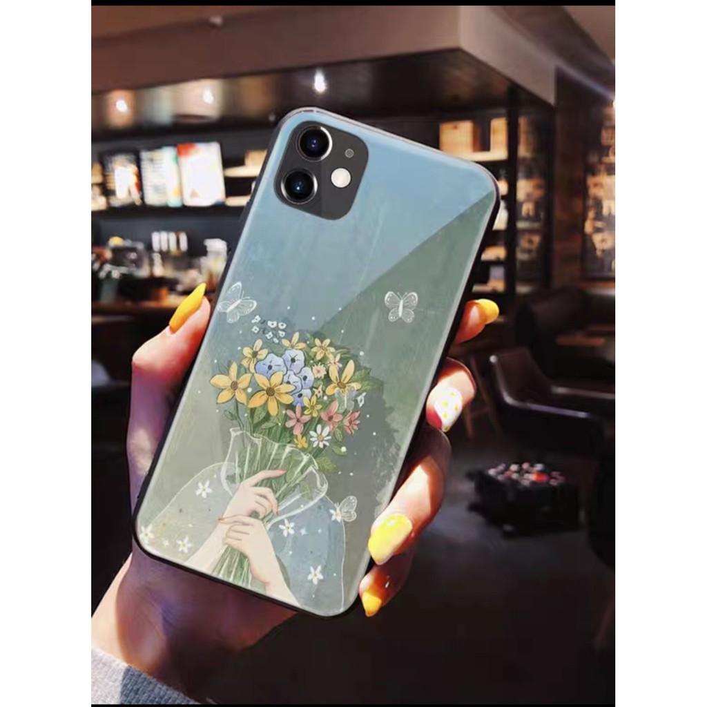 Ốp Lưng Kính Cô Gái 13ProMax 12ProMax 11ProMax XSMAX X XS 7Plus FUKISHOP