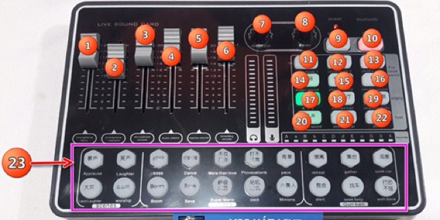 Combo bộ livestream Soundcard H9 + mic AT100 + chân kẹp bàn + màng lọc âm + tai nghe + dây livestream