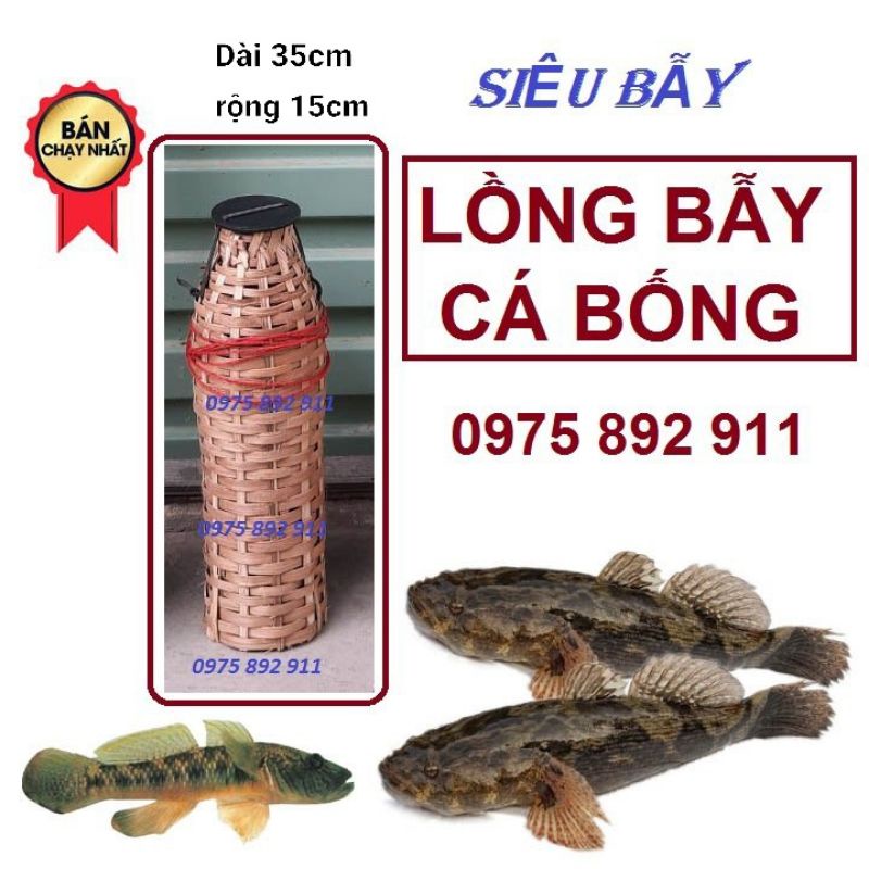 Lồng bẫy cá bống trên ao hồ sông suối