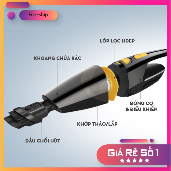 Máy Hút Bụi Cầm Tay ⚡️ 𝐅𝐑𝐄𝐄 𝐒𝐇𝐈𝐏 ⚡️ Máy Hút Bụi Ô tô Và Gia Đình Không Dây, Nhỏ Gọn, Dễ Sử Dụng | BigBuy360 - bigbuy360.vn