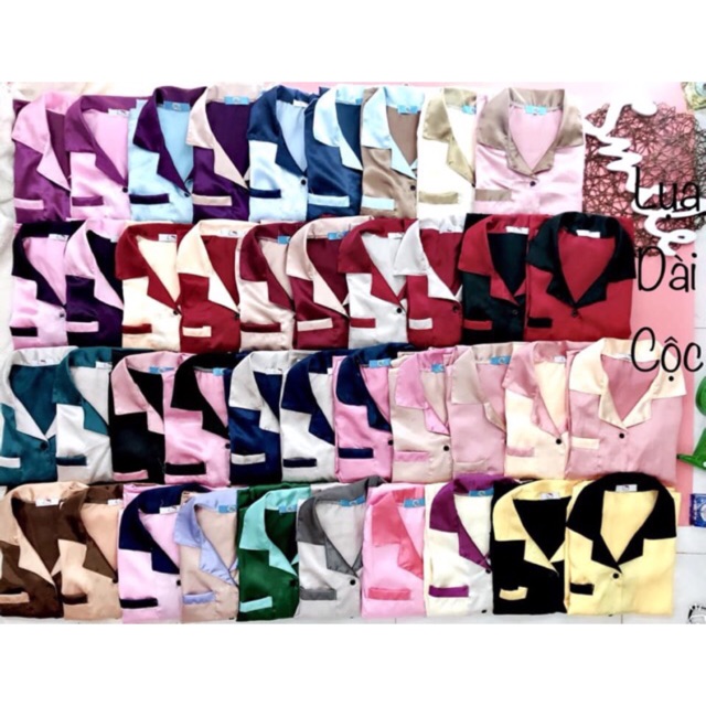 PIJAMA PHI LỤA PHỐI MÀU - SET MẸ VÀ BÉ