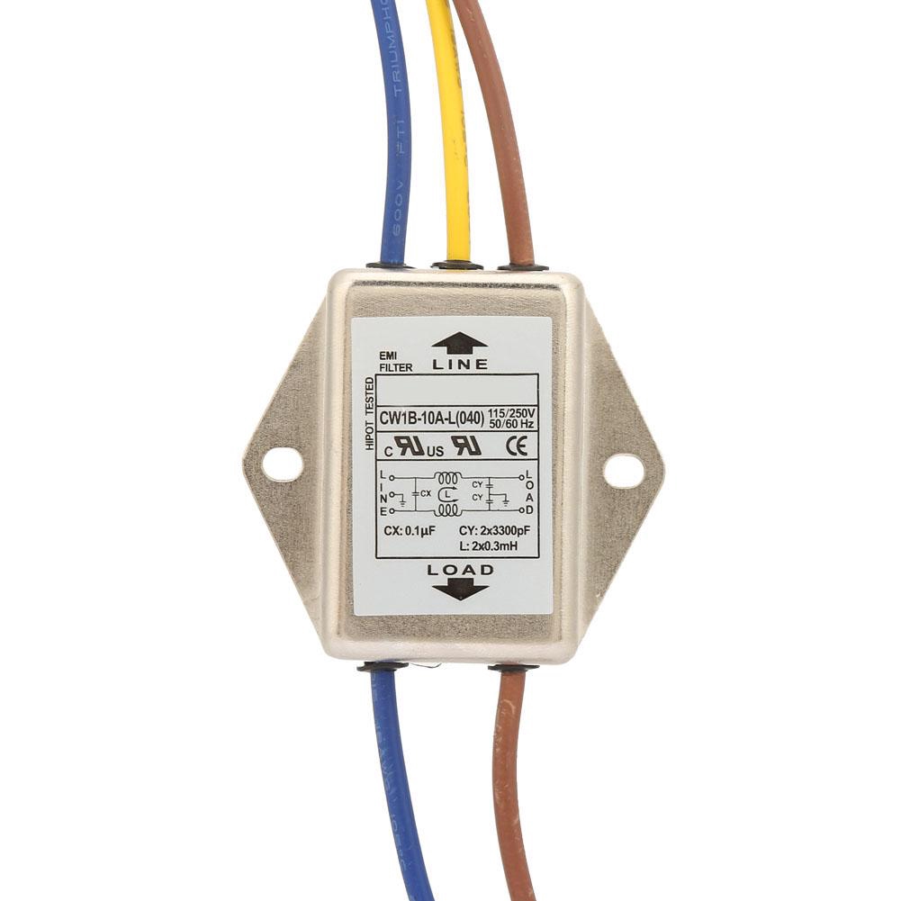 Thiết bị lọc chống nhiễu nguồn 125/250V CW1B-10A-L thiết kế tiện lợi dễ dùng