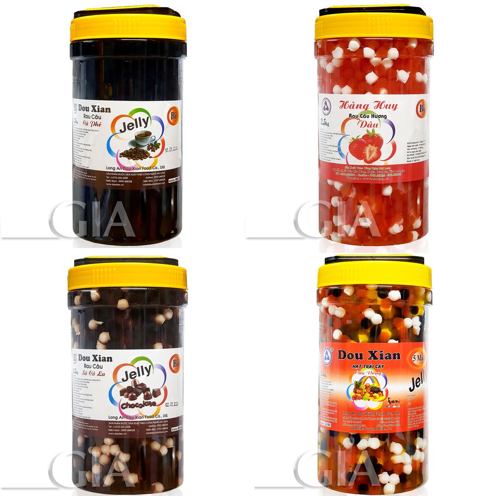 Thạch rau câu bi 5 Hàng Huy  hộp 2.5kg