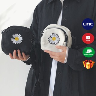 Túi vải mini hình hoa cúc hot trend, túi nữ đeo chéo mini