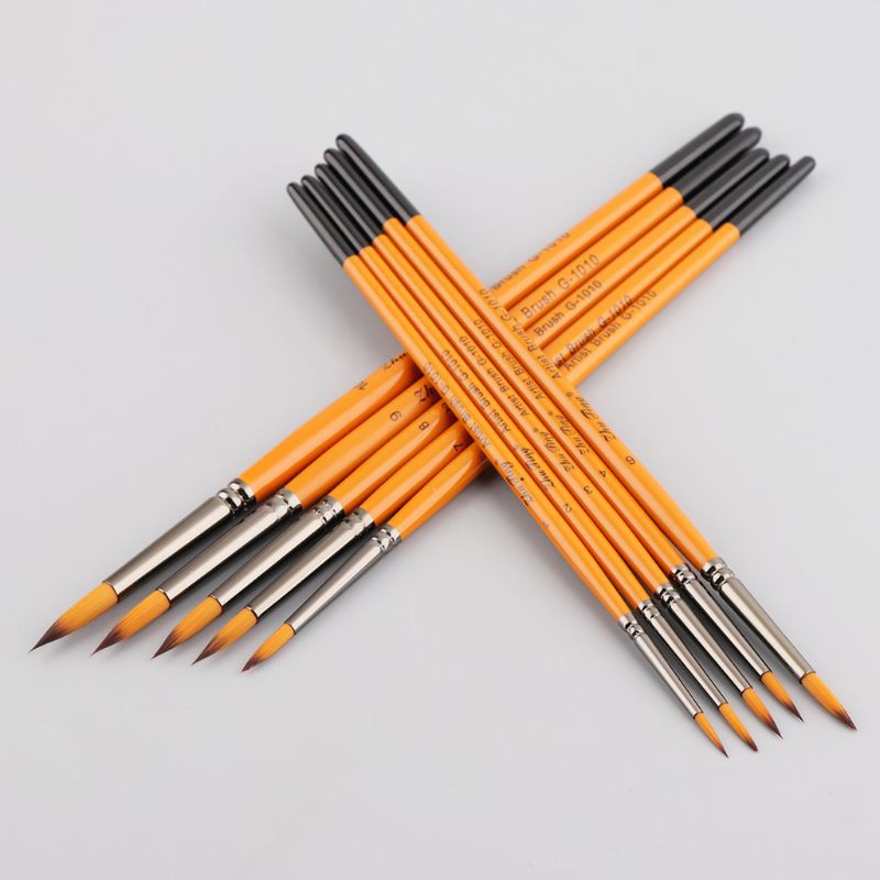 Cọ vẽ màu nước acrylic sơn dầu đầu nylon nhọn mỏng cầm tay tiện dụng