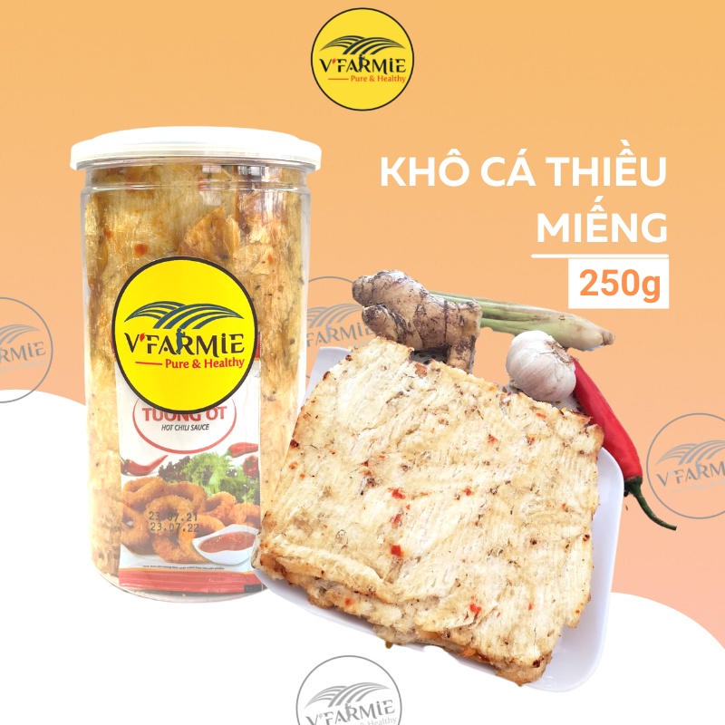 Khô cá thiều miếng loại 1 tẩm gia vị hũ 250g thơm ngon