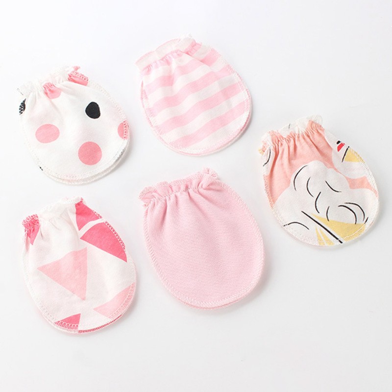 Set Mũ Trùm Đầu Và Găng Tay Thắt Nút Cho Bé