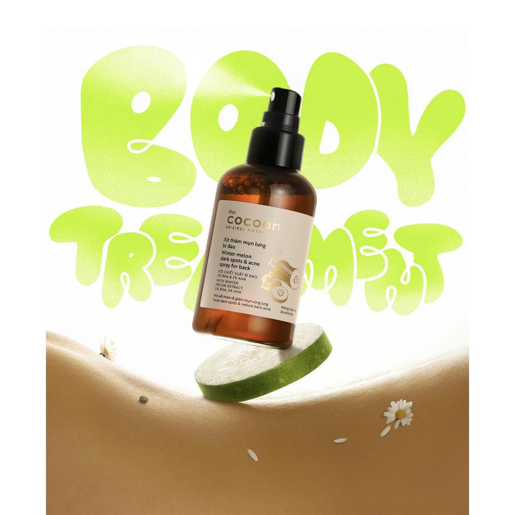 Xịt thâm mụn lưng bí đao Cocoon 140ml