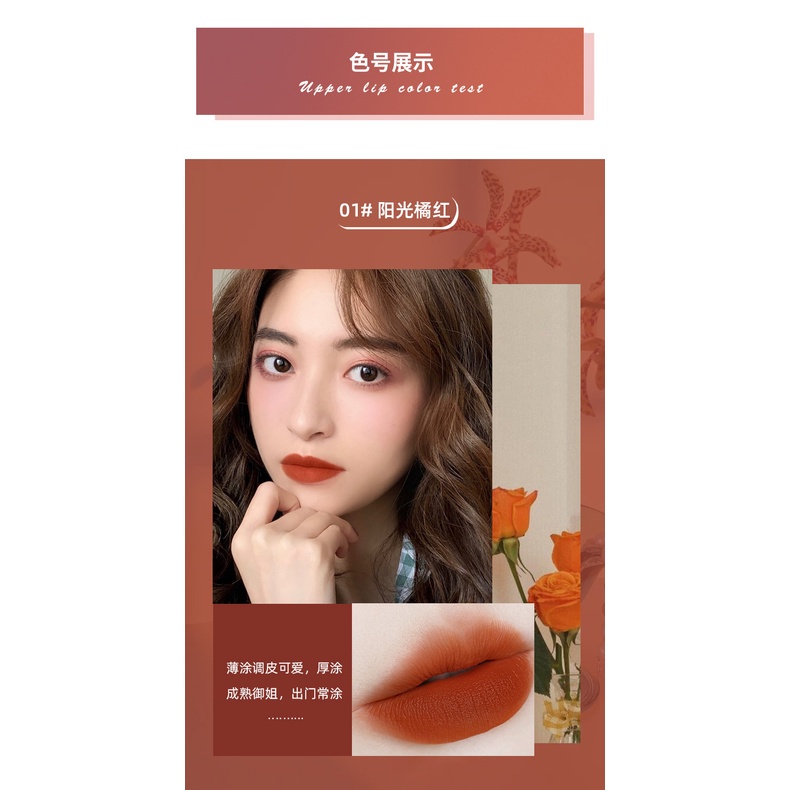 【MAFFICK】 Nhung mờ môi men, mờ đào son môi mousse, không phai cốc không dính | BigBuy360 - bigbuy360.vn